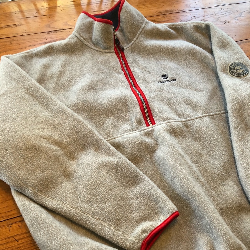 Men’s Timberland 1/4 Zip Fleece Pullover Sz.XL - Picture 2 of 6